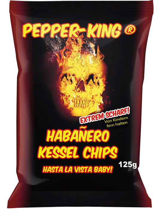 Pepper-King Habanero Kessel Chips Extrem Scharf 125g