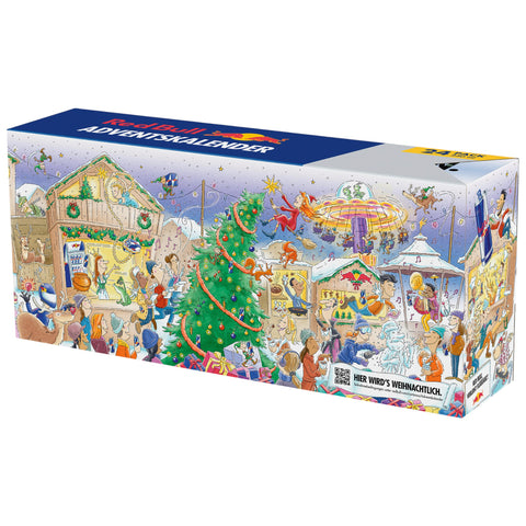 Red Bull Adventskalender 24 Dosen, 24 verschiedene Sorten, 24-teiliges Energy Drink Kalender-Set