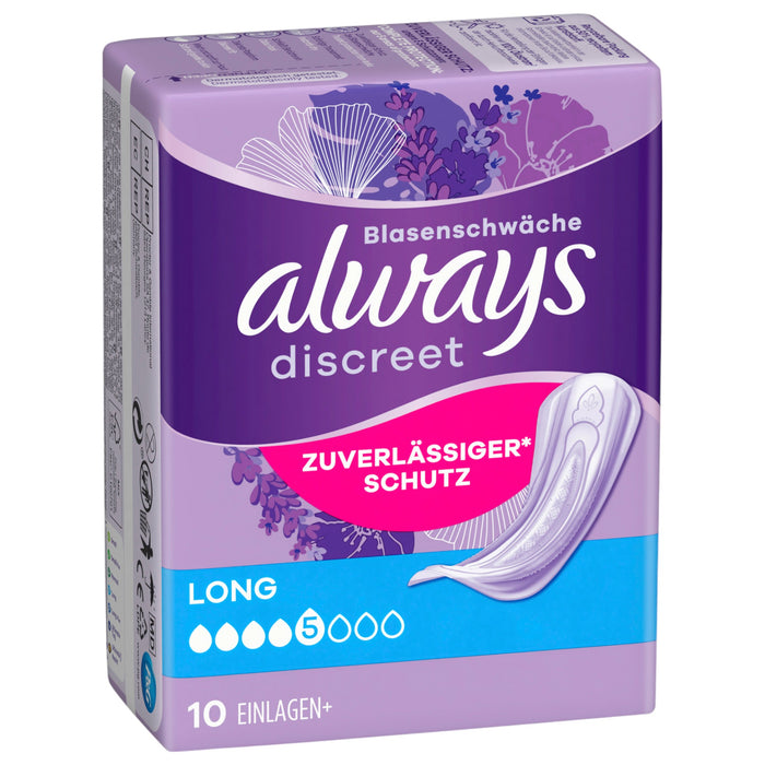 Always Discreet Inkontinenz Einlagen Long 10 Stück (5er Pack)