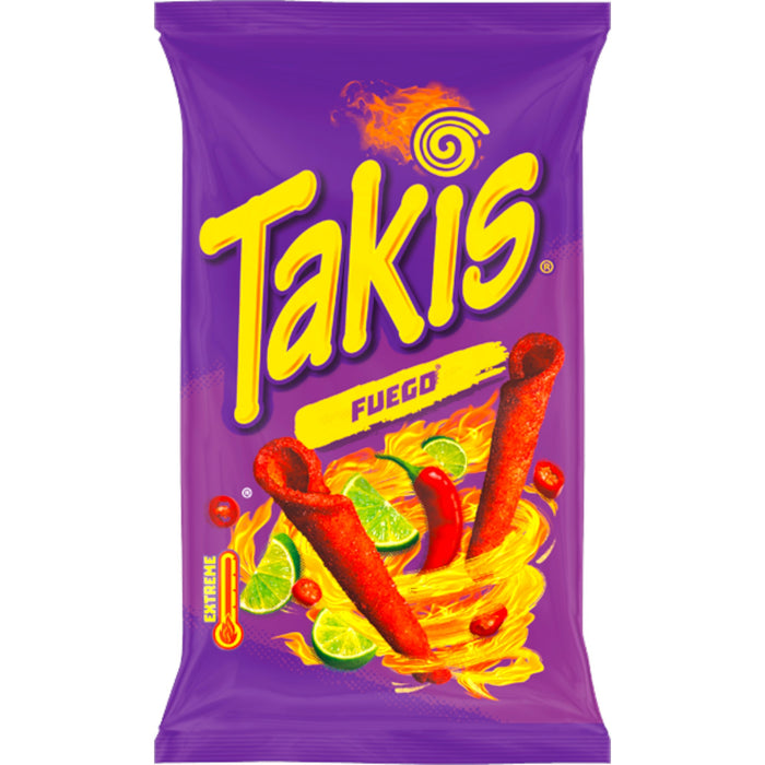 Takis Fuego Extreme Hot Maischips mit Chili- und Limettengeschmack 100g
