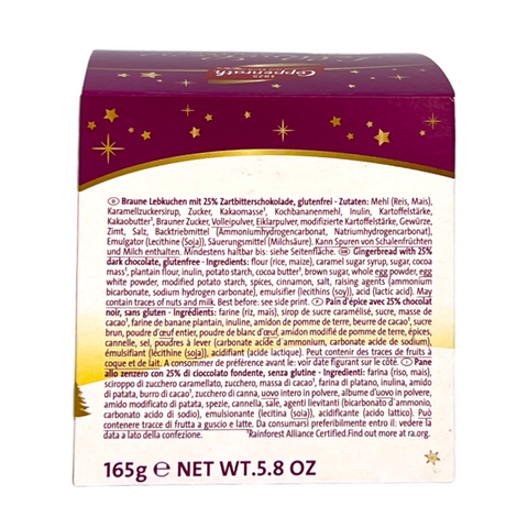 Coppenrath Lebkuchen glutenfrei 165 g (5 Stück) | mit Zartbitterschokolade, laktosefrei