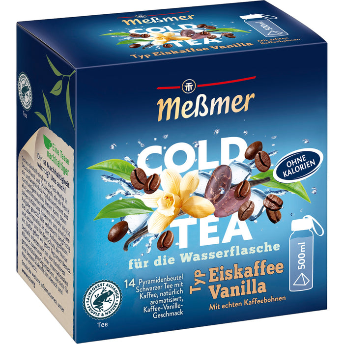 Meßmer Cold Tea Eiskaffee Vanilla | Kaltaufguss | Ohne Kalorien | 14 x 2,75g