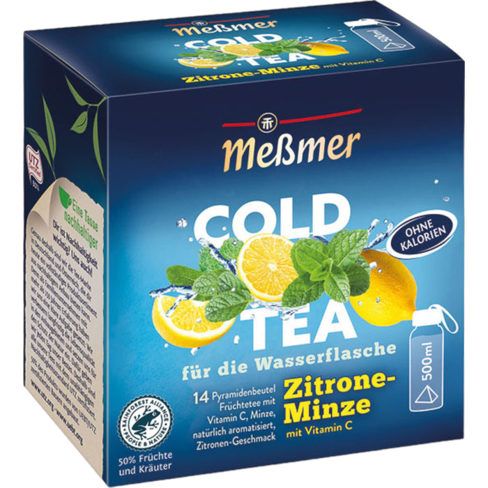Meßmer Cold Tea Zitrone-Minze | Ohne Kalorien | 14 x 2,75g