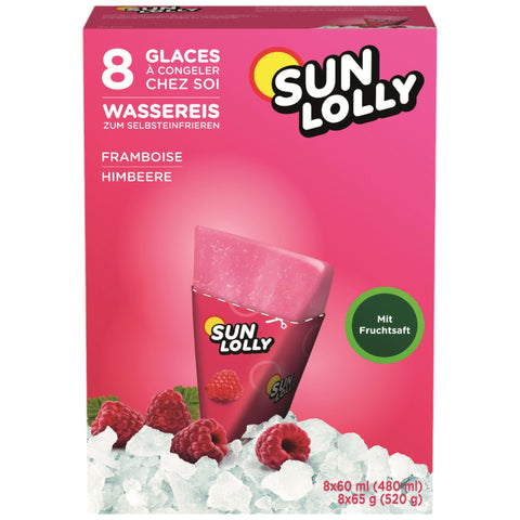 Sun Lolly Wassereis Himbeere mit Fruchtsaft 8 x 60ml