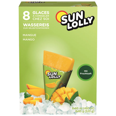 Sun Lolly Wassereis Mango mit Fruchtsaft 8 x 60ml