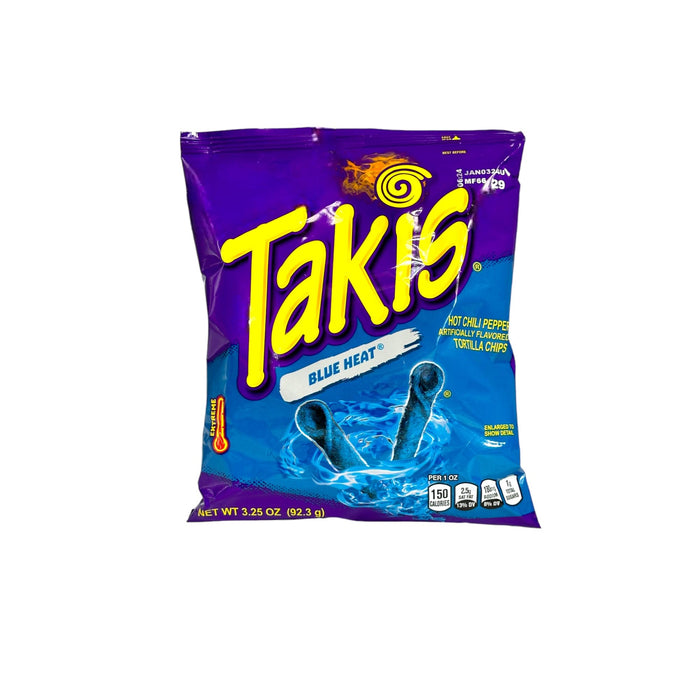 Takis Blue Heat Tortilla Chips | Maischips mit Chili Pfeffer und Limettengeschmack 92,3g