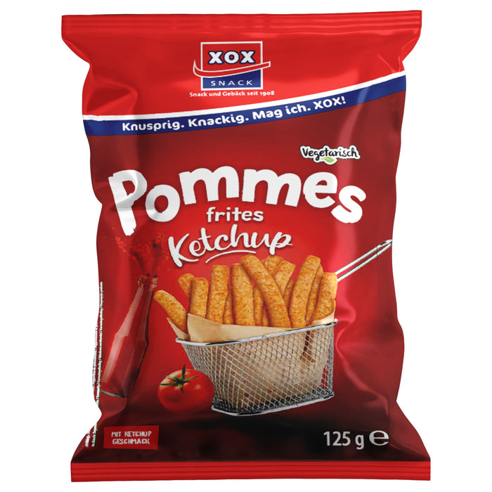 XOX Pommes frites Kartoffelsnack mit Ketchup 125g