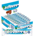 Bounty Thekendisplay 24 x 57 g – Vollmilchschokolade mit saftigem Kokosmark, einzeln verpackte Doppelriegel