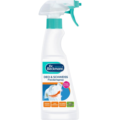 Dr. Beckmann Deo & Sweat Fleckenspray 250 ml – Spray gegen Deoflecken & Schweißrückstände