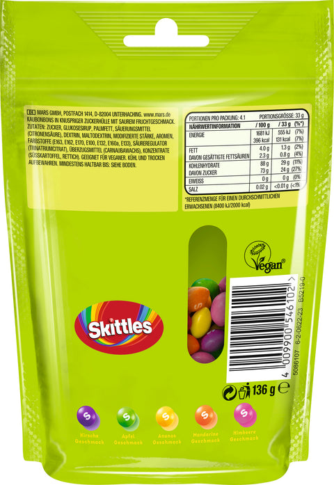 Skittles Crazy Sours kaubonbons – 136 g