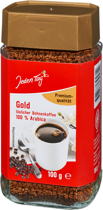 Jeden Tag Gold löslicher Instant Bohnenkaffee 100g