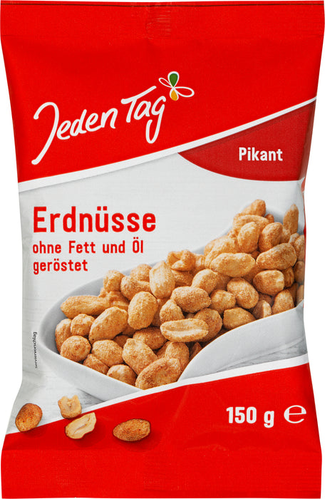 Jeden Tag Erdnüsse Pikant ohne Fett und Öl geröstet 150g