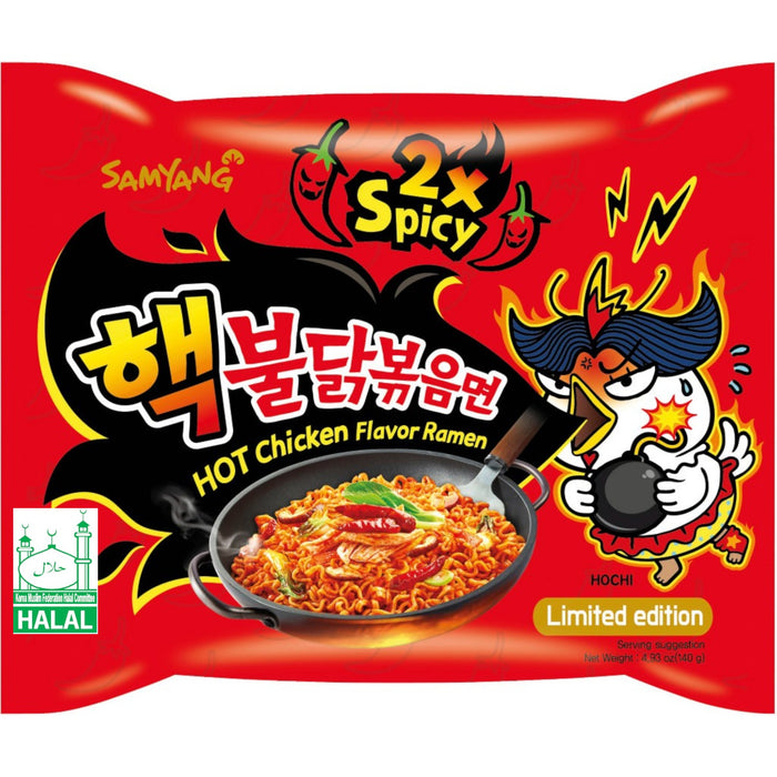Samyang Buldak Instant Nudeln 2x Spicy Hot Chicken Flavour Ramen 140g