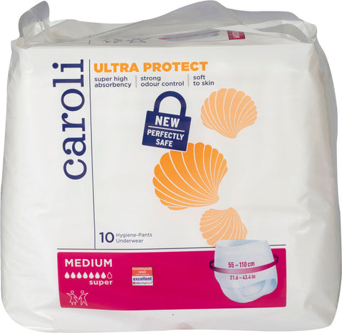 Caroli Pants,für mittlere Blasenschwäche Unisex Unterwäsche ohne Duft, Hygiene-Einlagen 10 stk