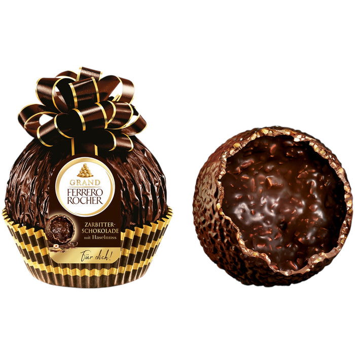 Grand Ferrero Rocher Zartbitterschokolade mit Haselnuss Hohlkörper 125g