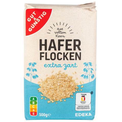 Gut & Günstig Haferflocken Extra Zart 500 g | fein geschrotet für ein weiches Frühstück