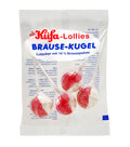 Küfa Brause Kugel Lutscher – 100 nostalgische rot‑weiße Kugel‑Lutscher mit Brausekern in Dose