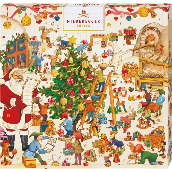 Niederegger mini Tisch Adventskalender Wichtelwerkstatt 168g