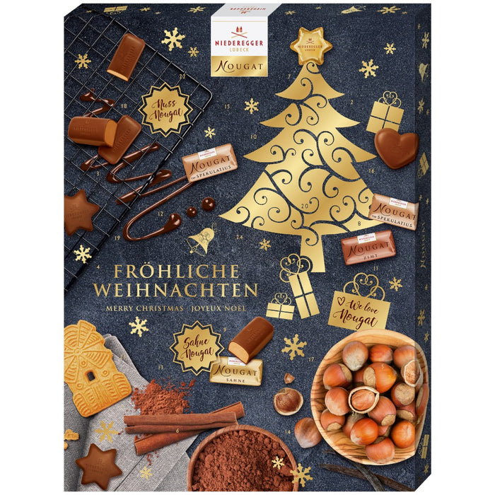 Niederegger Nougat Frohe Weihnachten Adventskalender 500g