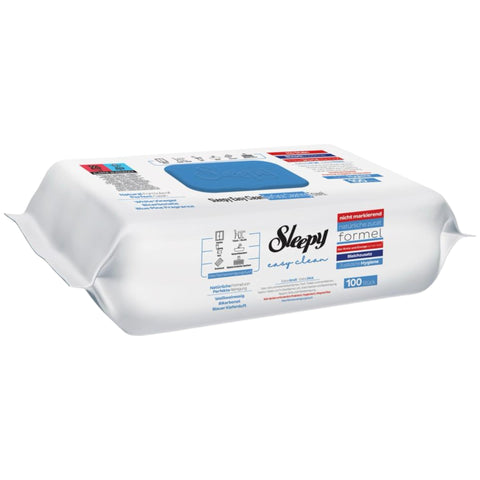 Sleepy Easy Clean Blau Reinigungstücher 100 Stk | mit Bleichzusatz & Hygieneleistung