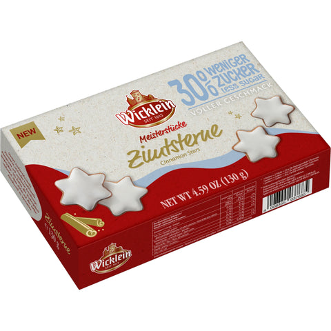 Wicklein Zimtsterne (Meisterstücke), weniger Zucker, 130 g Packung