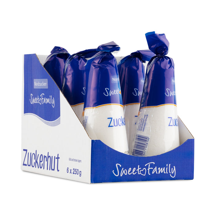 6x Sweet Family Nordzucker Zuckerhut 250 g