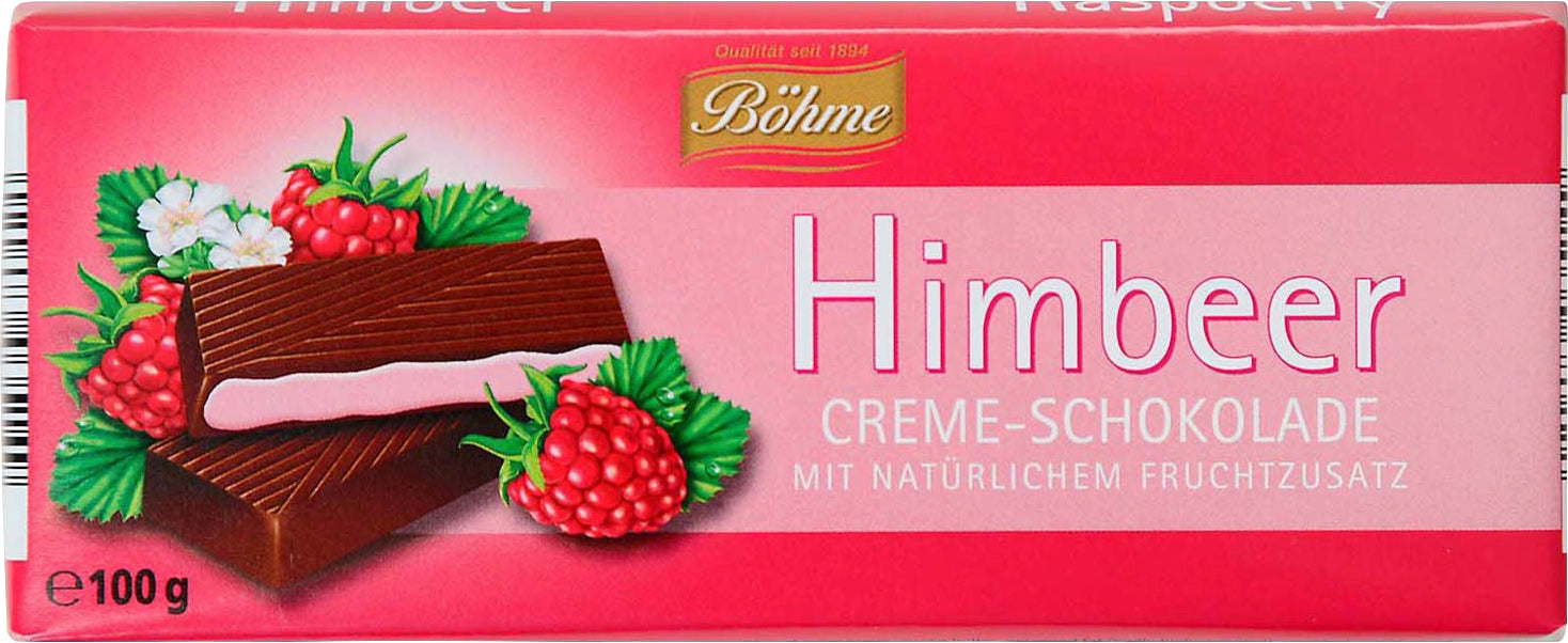 Böhme Himbeer Creme-Schokolade 100g