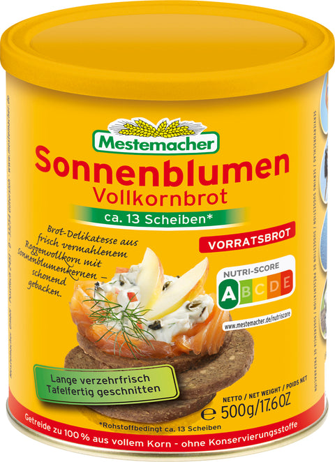 Mestemacher Sonnenblumen Vollkornbrot Dose 500 g