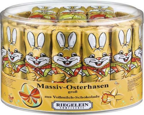 Riegelein Massiv-Osterhasen Häschen Vollmilch-Schokolade 70 x 12,5g