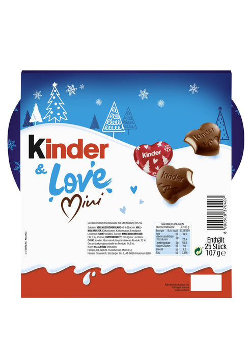 Ferrero Kinder Love mini Herzen aus Vollmilchschokolade 107g kaufichauch